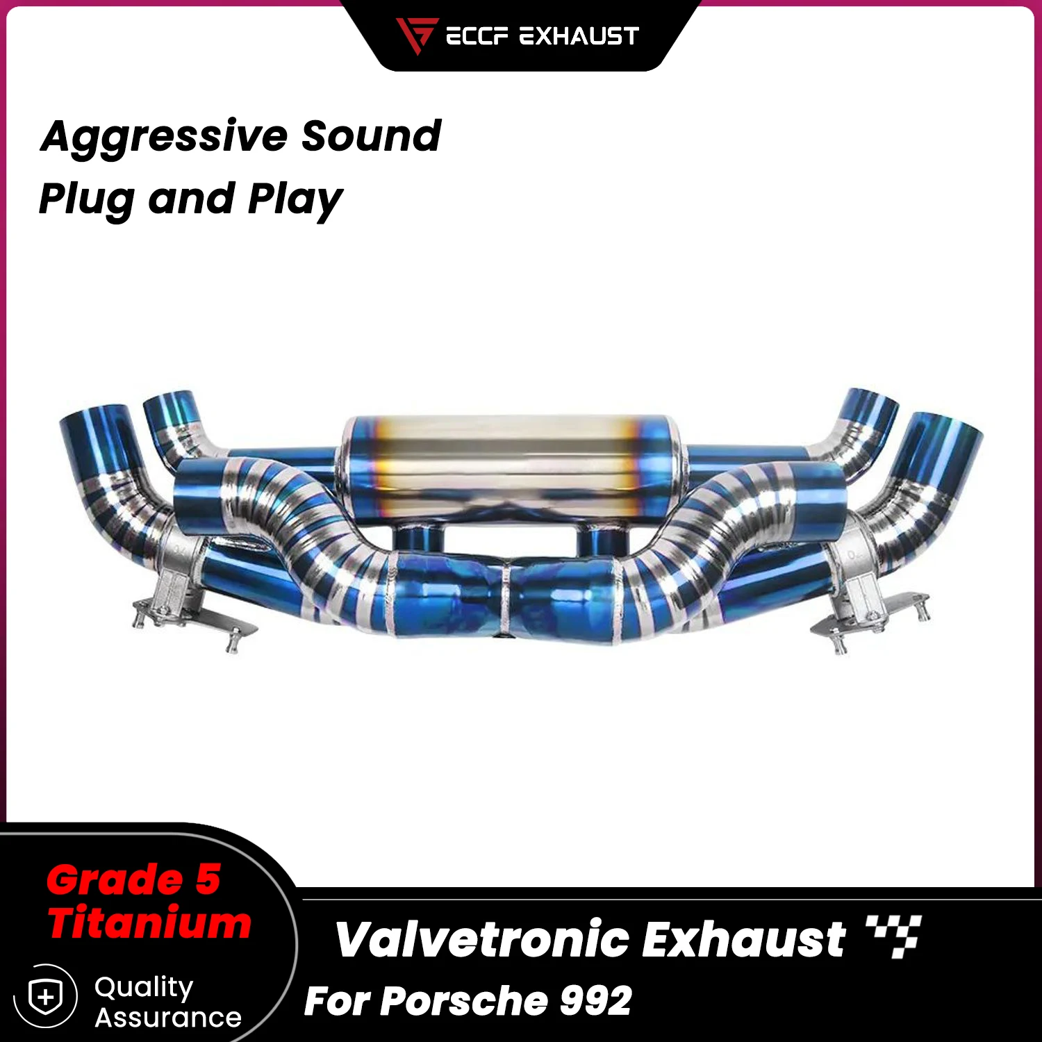 

Sporty TItanium OEM Valve Catback Exhaust for Porsche 992 Unleash True Exhaust Performance Easy Installation