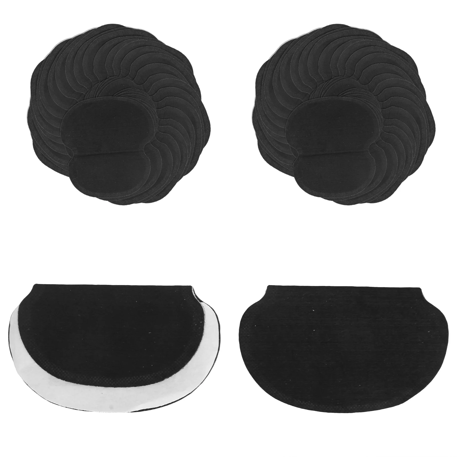 60pcs Underarm Sweat Pads NonWoven Fabric Dress Clothing Underarm Armpit Sweat Pads Black