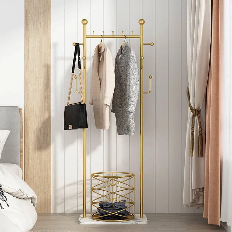 

Luxury clothes rack floor bedroom home door clothes rack simple marble coat rack online celebrity new clothes rack