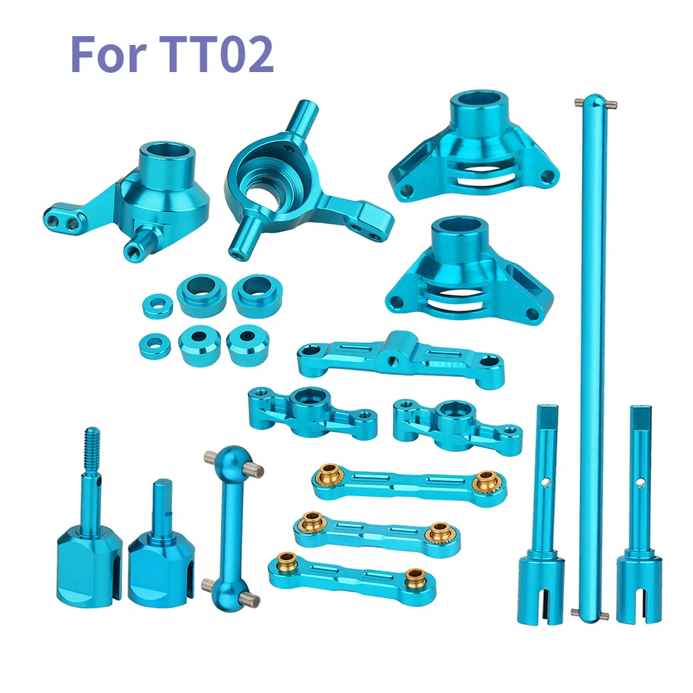 

Metal TT02 Steering Set Dog Bone Drive Shaft Propeller Joint Upright for Tamiya TT02 Chassis 1/10 RC Toys Car Upgrade Parts Kit