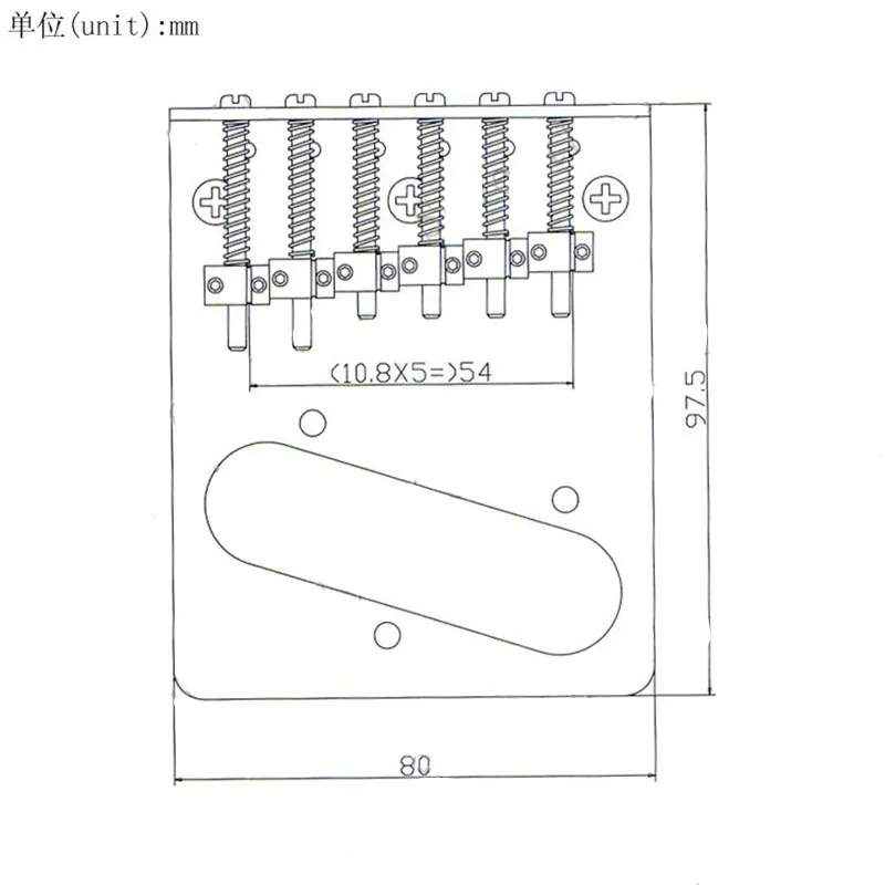 Ein Satz schwarzer, silberfarbener Top-Load-Sattel-Hardtail-Saitenbrücken für E-Gitarren-Musikinstrumentenzubehör – Detail 10