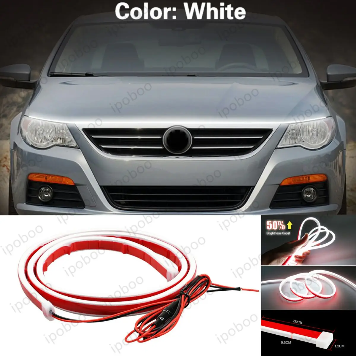 86 "LED هود شرائط مصباح لشركة فولكس فاجن باسات CC 2009-2016 مرنة الديناميكي المسح بدء تشغيل هودبيم عدة غطاء المحرك الديكور الخفيفة