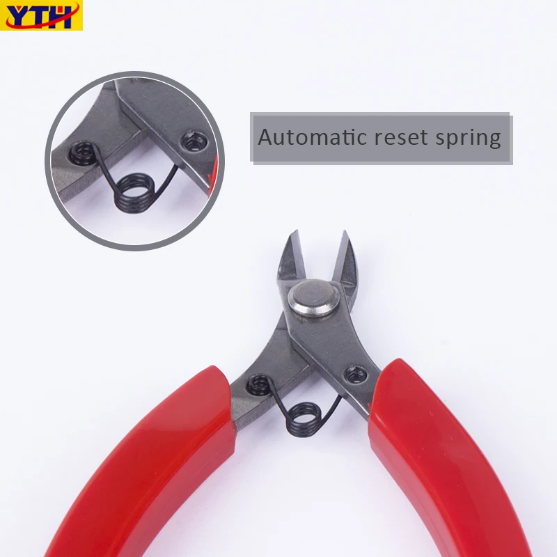 Japanese Style 106mm Wire Cutting Tools Red Mini Diagonal Pliers Multifunctional Electrician Cable Nippers For Jewelry Making