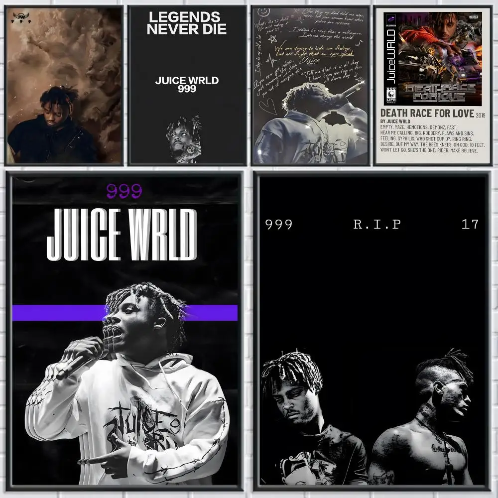 J-Juice WRLD Singer Poster Canvas painting with prints Home bedroom living room decoration gift