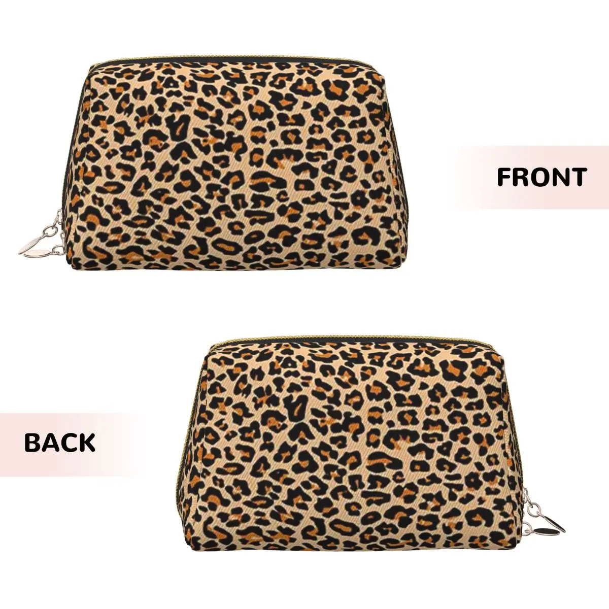 Leopard Spotty Print Face Mask Women Cosmetic Bag Travel Makeup Organizer Pouch Toiletry Storage Dopp Kit Case