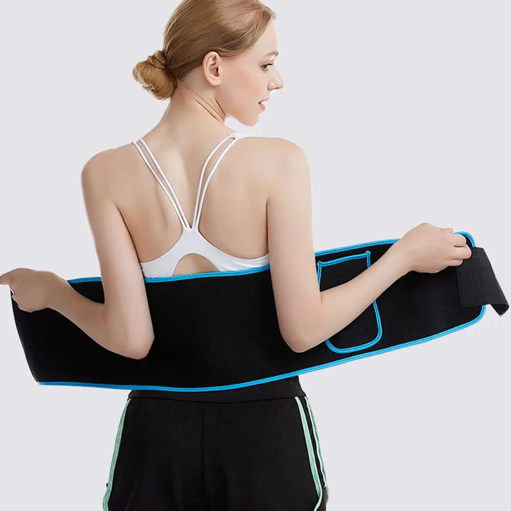 

Breathable Sports Waist Belt Adjustable Fitness Running Support Durable Sweat Absorbing Quick Dry Protective Gear For Workout