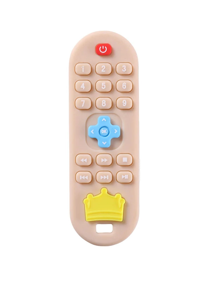 Silicone Remote Control Toy Teether para bebê, Anti Hand Eating, Teething Stick, Cartoon Toys for Children