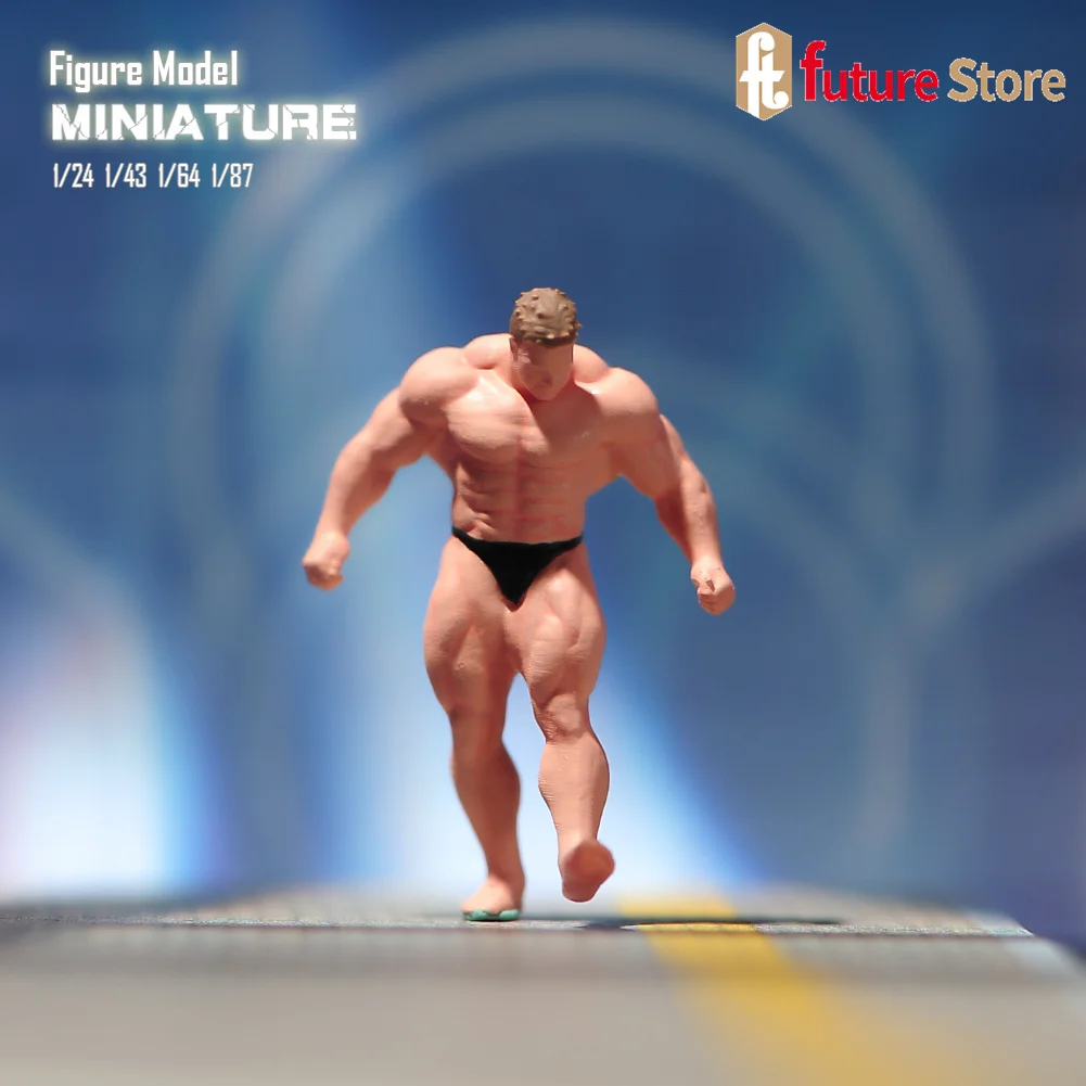 

ANT Resin 3D Print 1/87 1/64 1/43 1/24 Muscular Man Male Miniature Figure Diorama Model Creative Scene Prop Decoration Toys