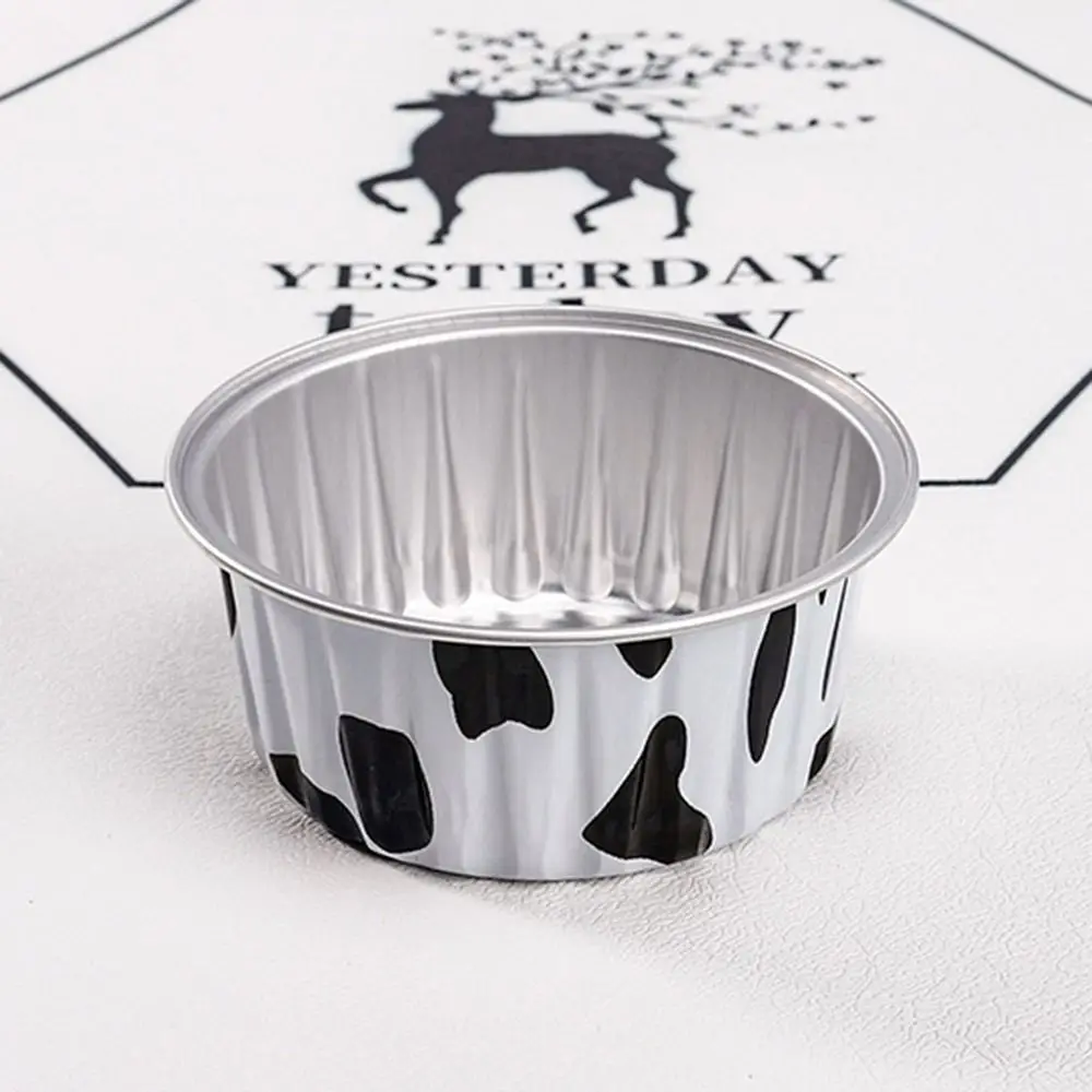 10pcs Reusable Aluminum Foil Tin Cup Small Baking Cake Tool Tinfoil Box Round Pudding Cake Mold