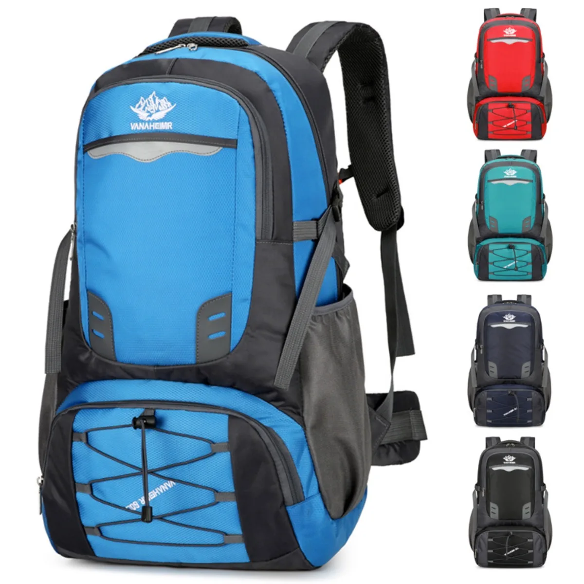 60L Reiserucksack Camping Herren Großer Wanderrucksack Touristen-Rucksack Wasserdichter Outdoor-Sport Kletter- und Bergsteigerrucksack Gepäck