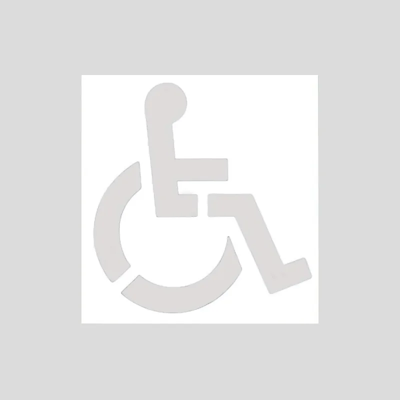 Reusable Silicone Handicap Parking Stencil Wheelchair Symbol Template for Accessible Parking Lot Marking