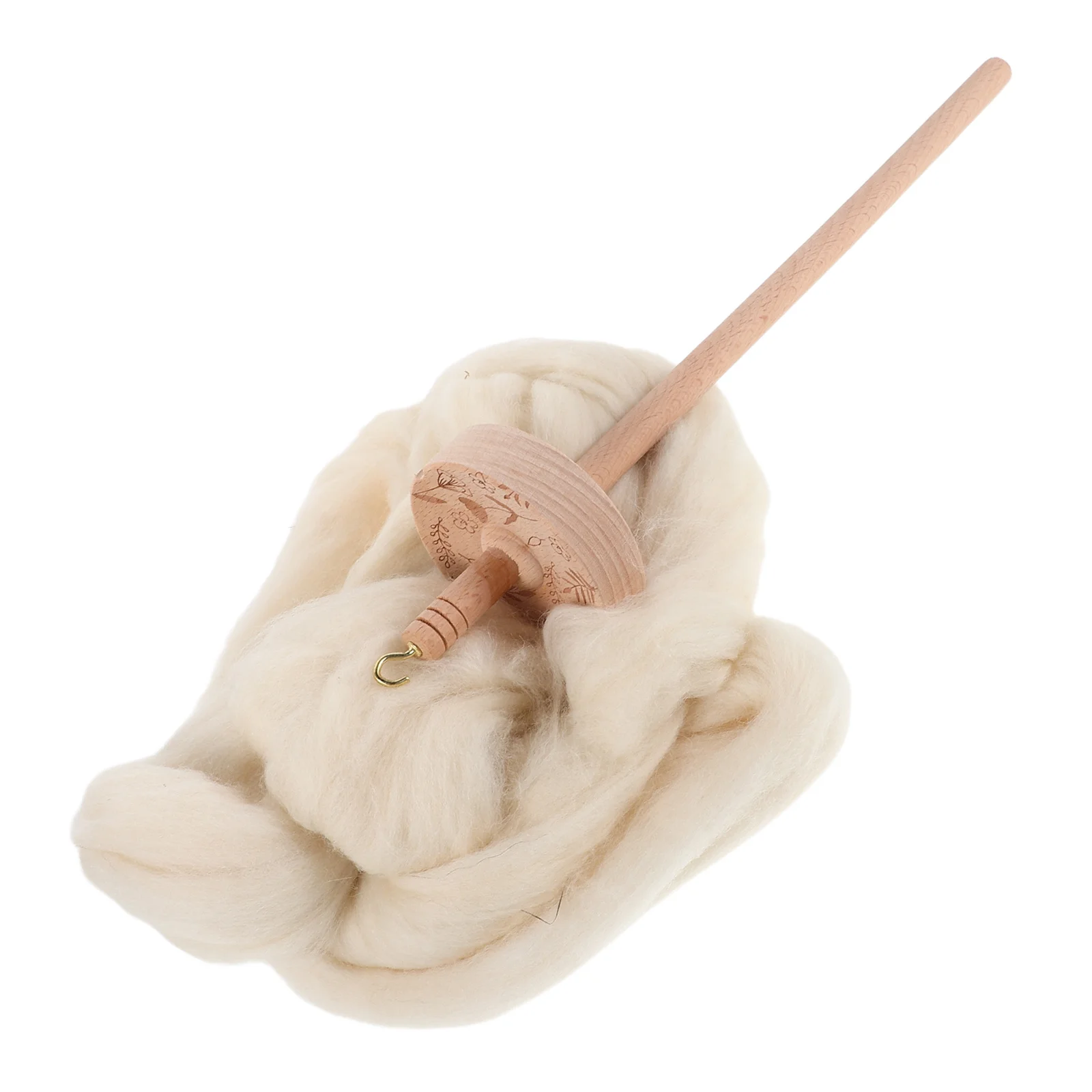 

Drop Spindle Top 12.58inch Wooden Yarn Spinner Hand Knitting Tool Durable Ergonomic Design for Weaving Thread Storage Organizer