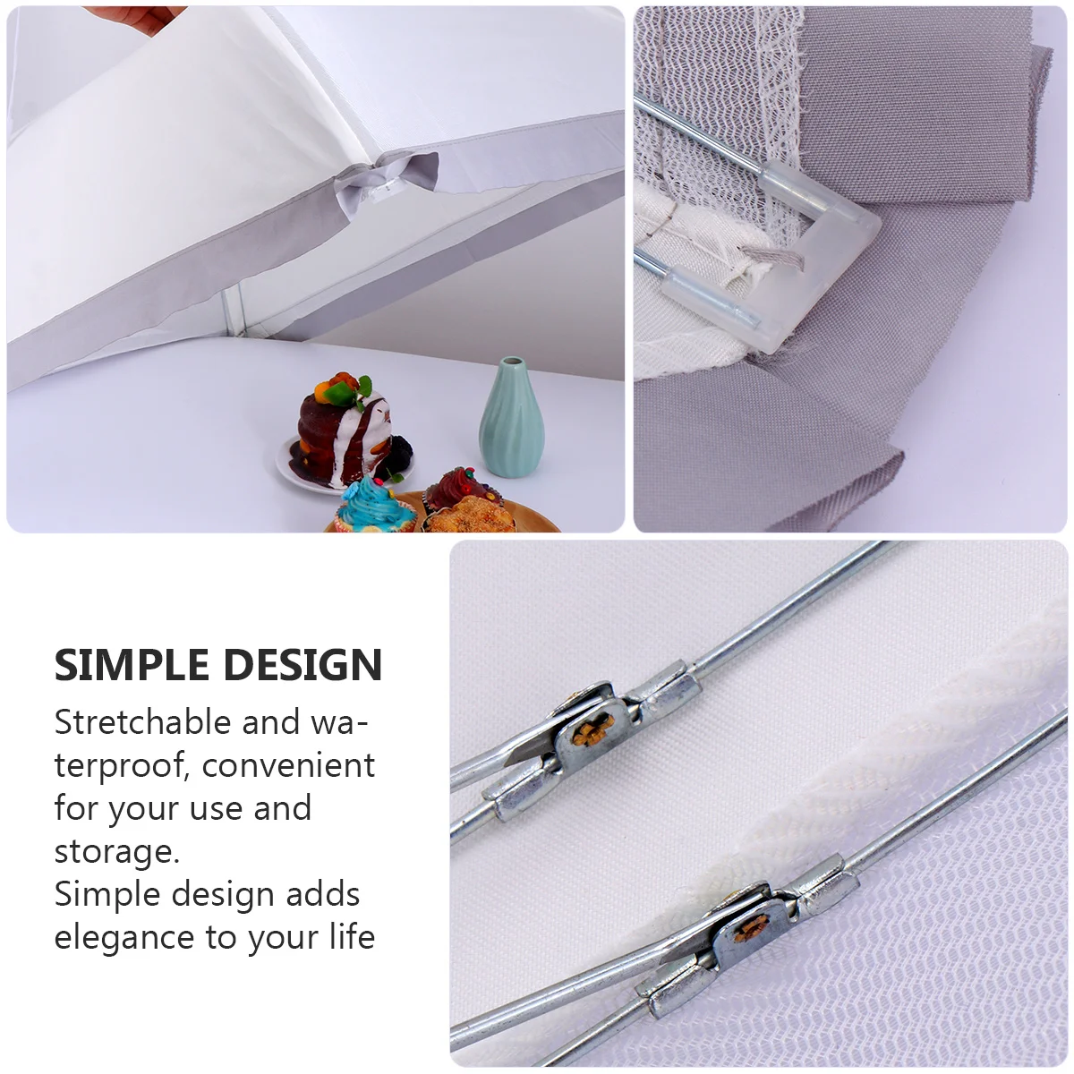 

Foldable Food Cover Tent Waterproof Stretchable for Outdoor Picnics Camping Kitchens Keeps Food Clean Safe