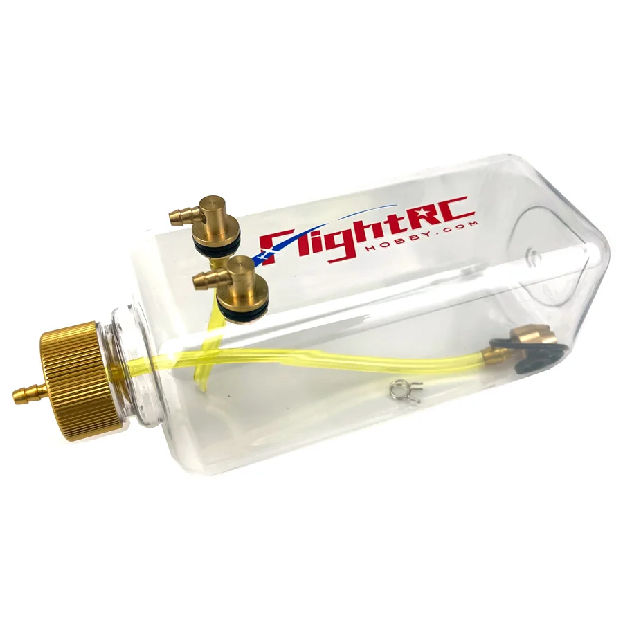 RC Fuel Tank Transparent Plastic Bottle 260/360/500/700/1000/1500 ML/CC CNC Aluminum Alloy for Gas and Nitro Airplane Model