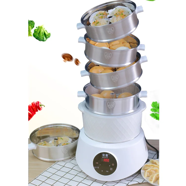 kitchen appliances Ceramic Stainless Steel Steam Pot Electric steamer steam cooking