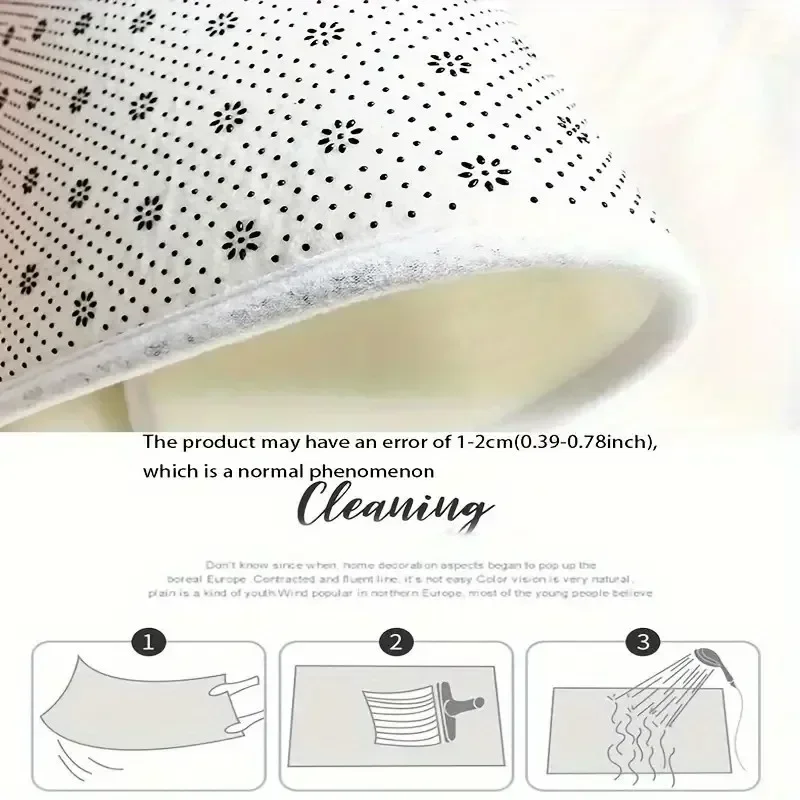 MINISO Kawaii مرحبا كيتي ممسحة آلة قابل للغسل عدم الانزلاق البساط سجادة غرفة معيشة غرفة نوم حصيرة داخلي مدخل الكلمة حصيرة #4