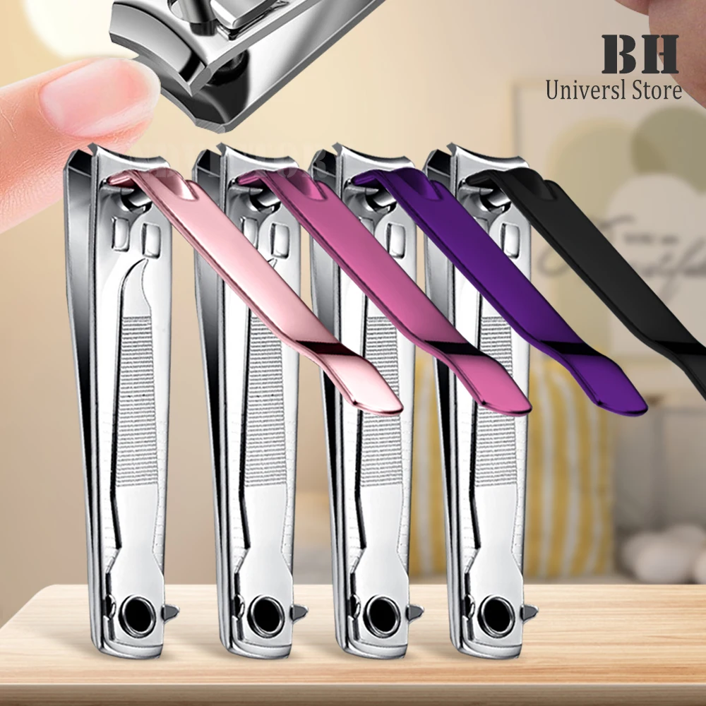 1PC Color Nail Clippers Stainless Steel Nail Cutter Thick Scissor Plier Toenail Fingernail Professional Manicure Trimmer NailArt