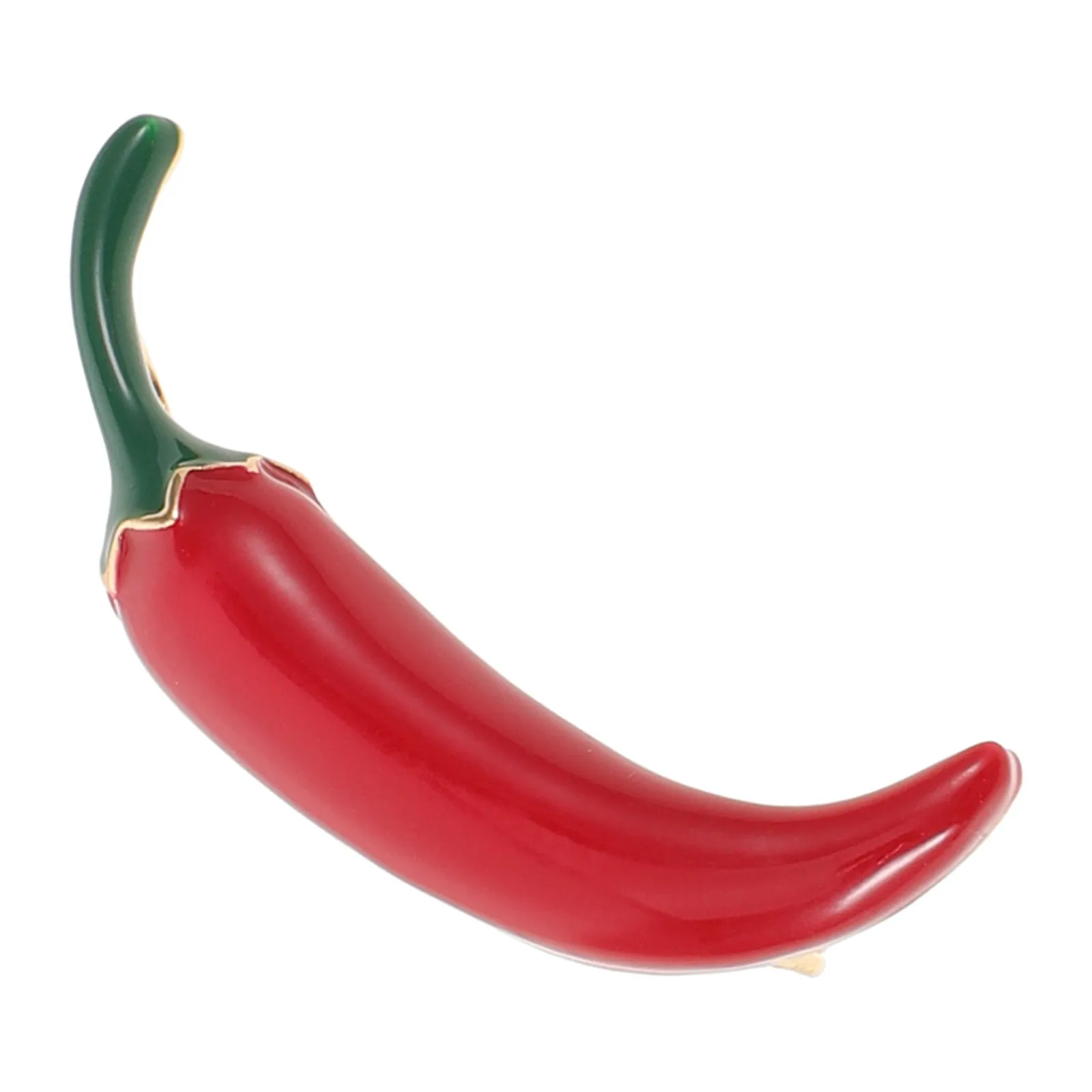 Red Chili Pepper Chestpin Metal Enamel Brooch Cute Cartoon Vegetable Lapel Pin Party Favor Food Badge Dress Suit Collar Jewelry