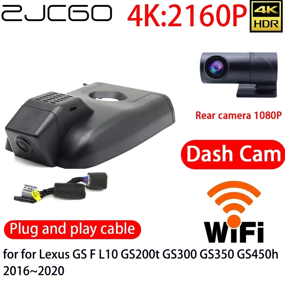 ZJCGO 4K DVR Kamera samochodowa Wifi Przednia kamera tylna 24-godzinny monitor do Lexus LX J200 LX570 GS L10 GS300h GS450h GS F 2015~2021