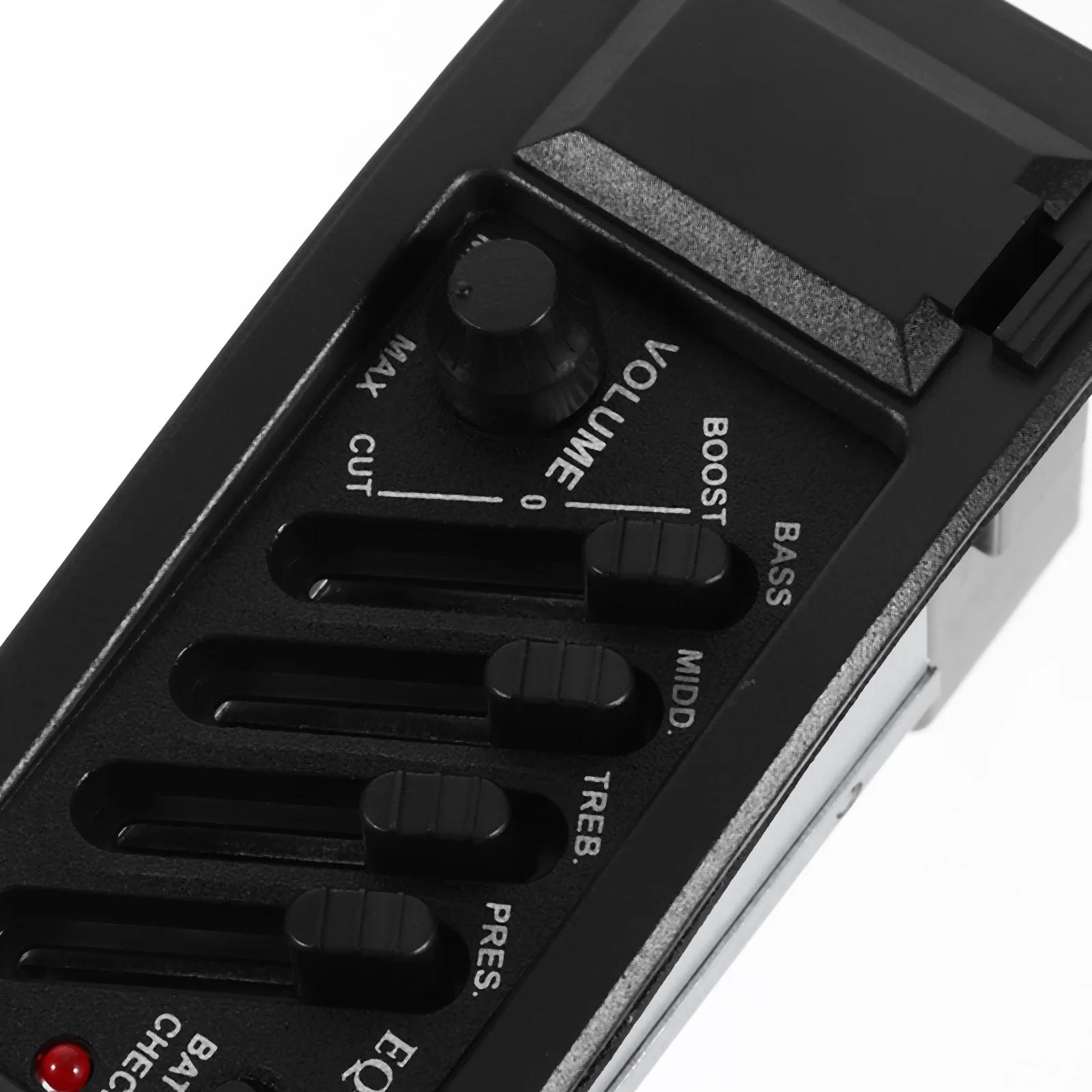 

Guitar Preamp 4 Bands EQ Equalizer Pickup Amplifier Guitar Preamp Piezo Pickup with Volume Control Guitar Parts Accessories (