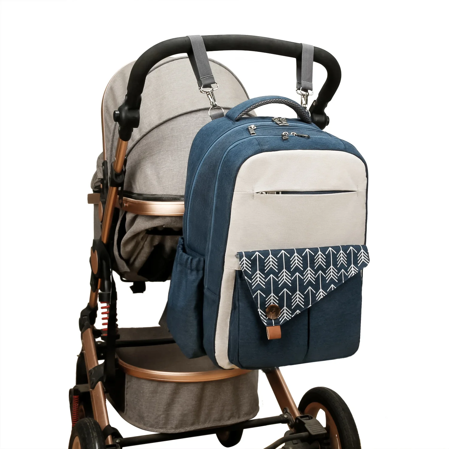 حقيبة السفر حقائب المومياء الطفل أكياس الحفاضات حقيبة الظهر متعددة الوظائف طارد المياه حقيبة حفاضات كبيرة على ظهره النشاط والعتاد #1