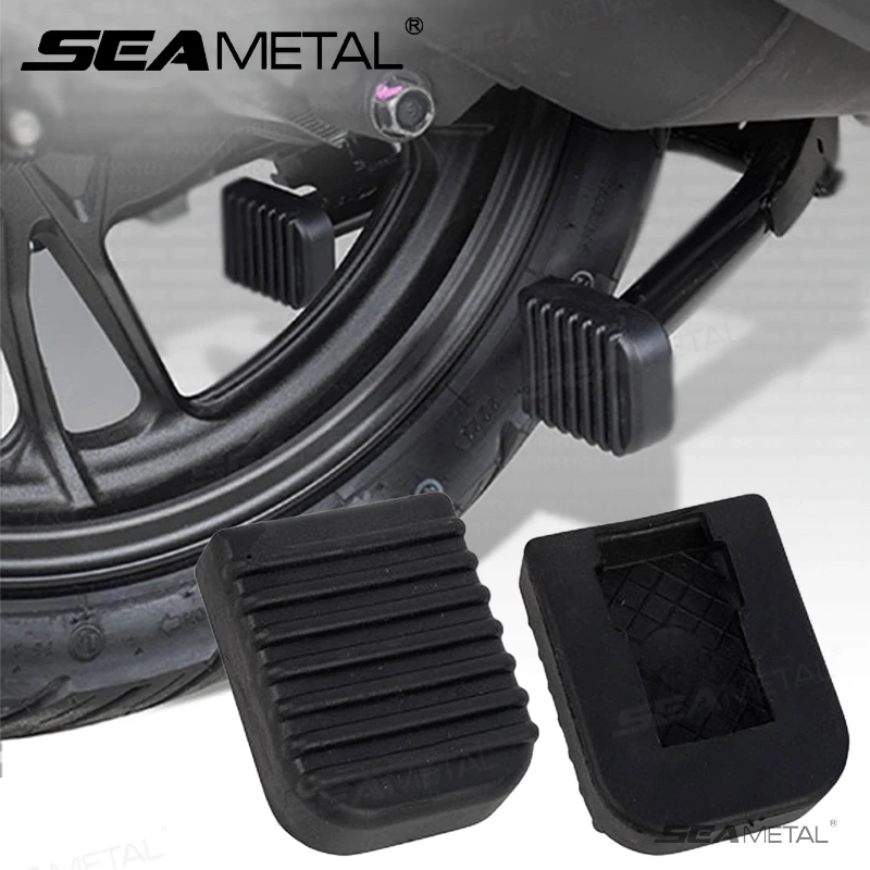 SEAMETAL Motorcycle Footrest Pad Soft Rubber Pad For Scooter Base Plate Anti-slip Pads Motorcycle Base Bracket Extension Foot