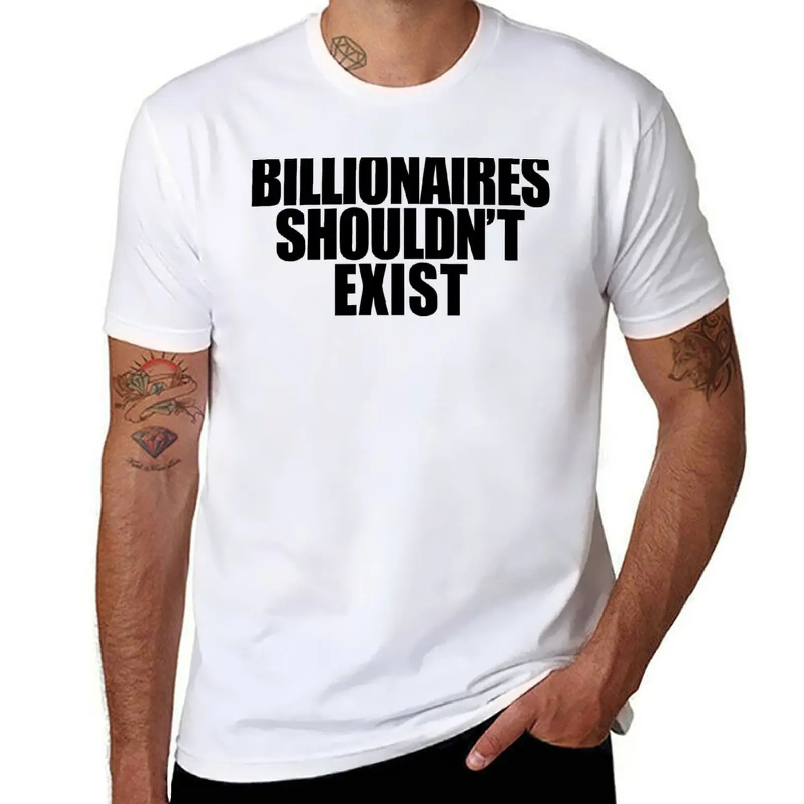 

Billionaires Shouldn't Exist T-Shirt Basic Solid Color Casual Tee Shirt