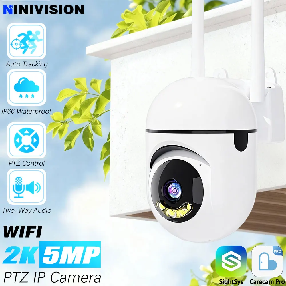 5MP Mini WIFI Wireless PTZ IP Camera Two-Way Audio AI Automatic Tracking Home Security CCTV Baby Monitor PTZ 360° Surveillance