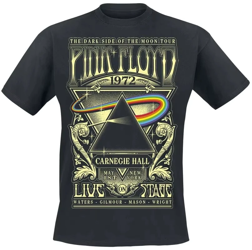 Moon Seal Pink Floyd Band T-Shirt Baumwolle Grafik-T-Shirt Herren Damen Sommer Streetwear – Detail 7