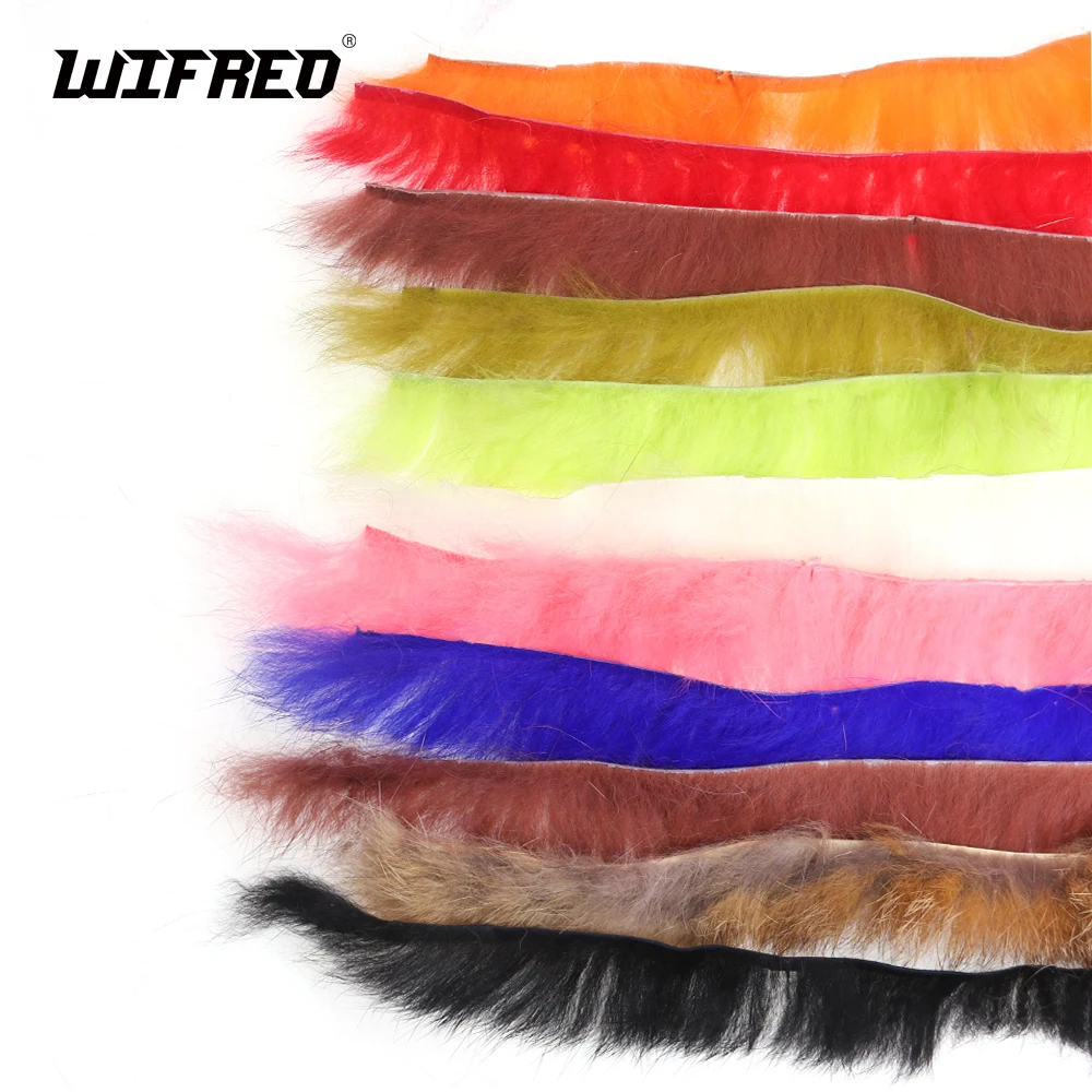 Wifreo 2Pack Soft Rabbit Fur Hare Hair Zonker Strips for Fly Tying Material Saltwater Fishing Streamer Flies Making