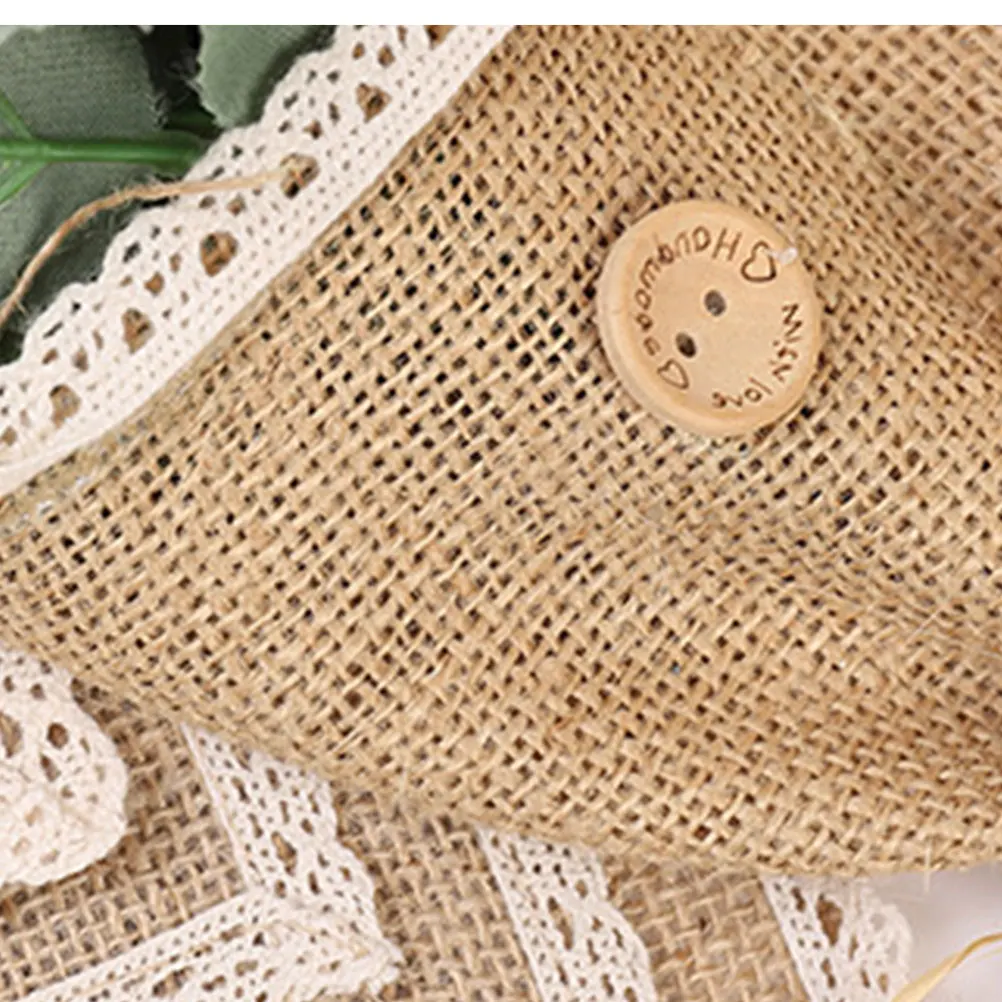 

5Pcs Jute Coasters Burlap Placemat Paper Chargers for Plates Waterproof Mouldproof Lace Trim Table Mat Kitchen Dining Room Decor