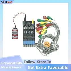 6-Channel EMG Muscle Sensor Module Serial Port Communication Secondary Development Available Wearing Device