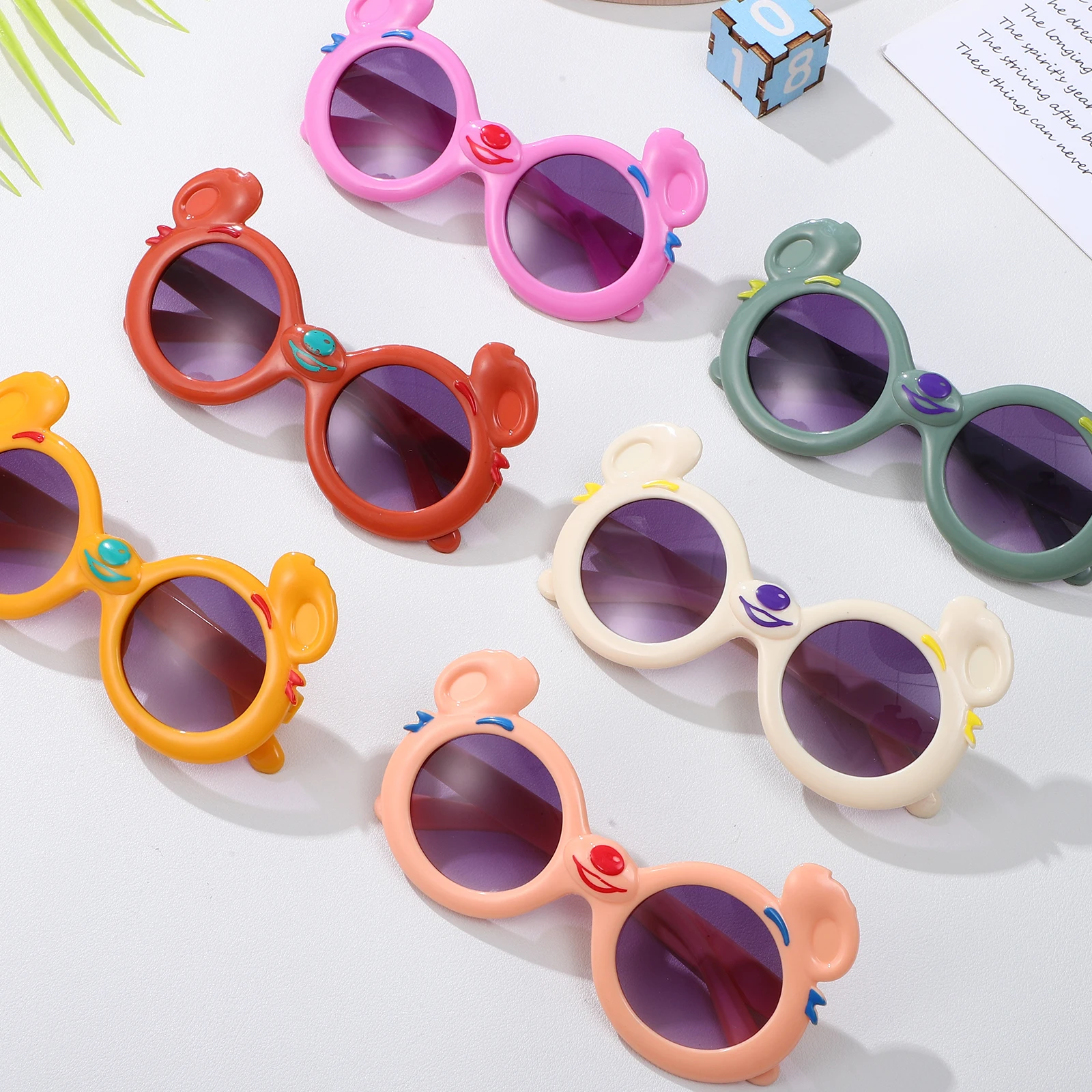 

6 Pcs Children's Sunglasses Kids Boys Girls Polarized Toddler Gifts Cartoon Funky