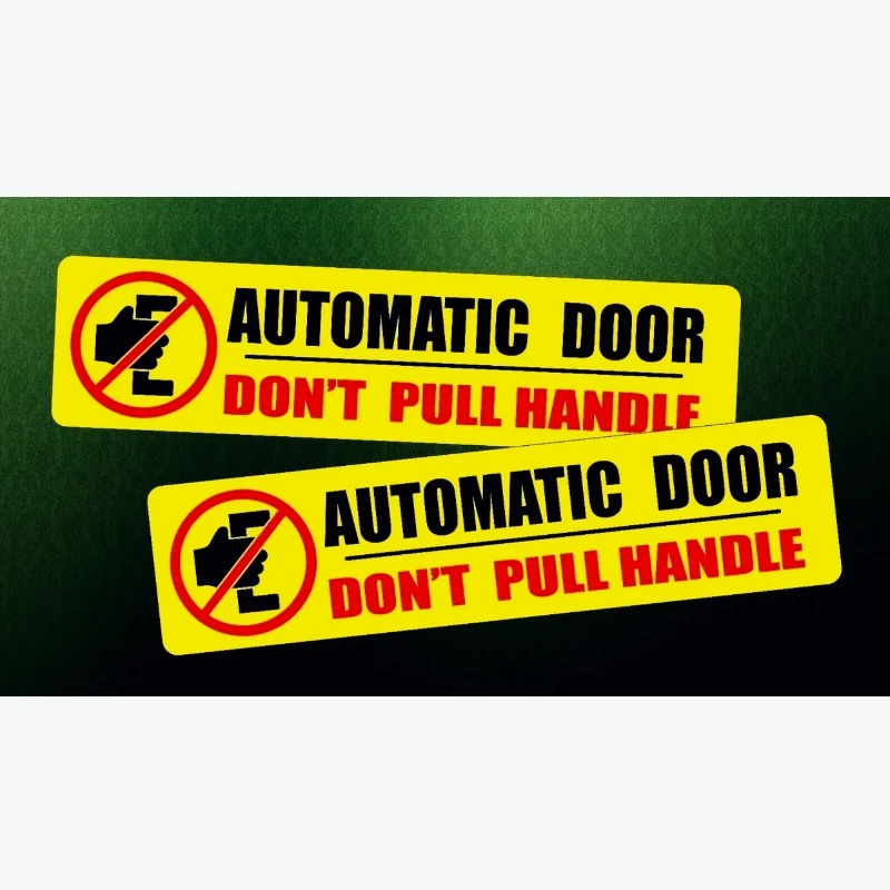 Autocollant de voiture 2 x autocollant signe porte automatique ne tirez pas la poignée Bus entraîneur Taxi boutique bureau 13 cm PVC KK