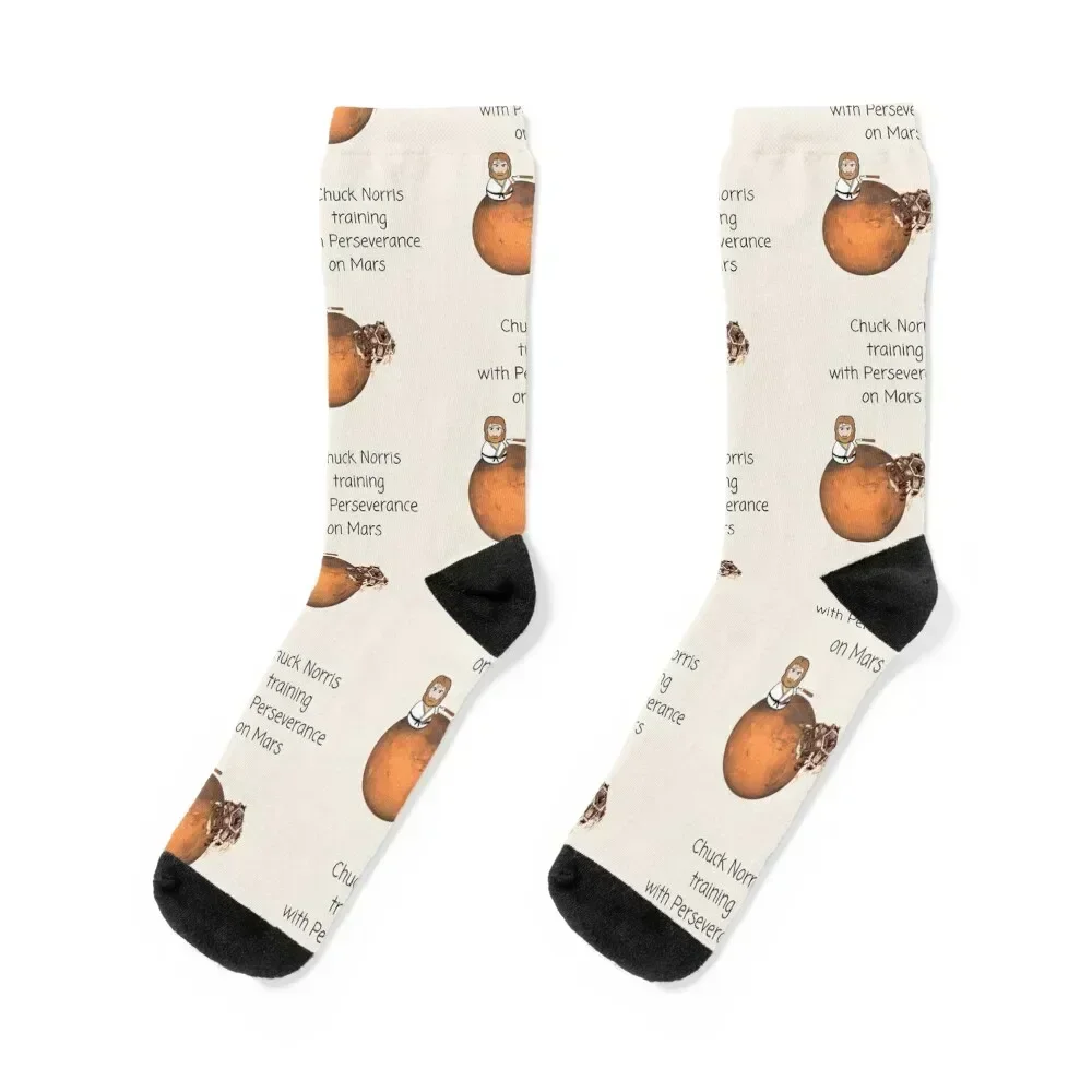 

Chuck Norris training with Perseverance on Mars Socks moving stockings custom sports set Boy Child Socks Women's