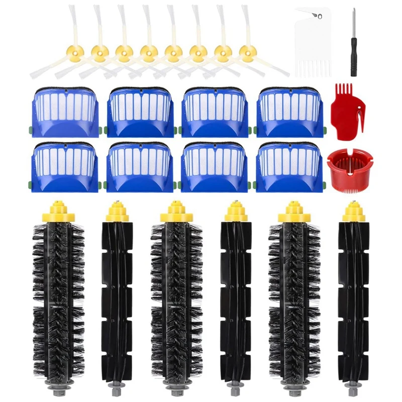 

1 комплект, основная боковая щетка Hepa-фильтра для Irobot Roomba 600 Series 605 606 610 615 616 620 621 625 630 631