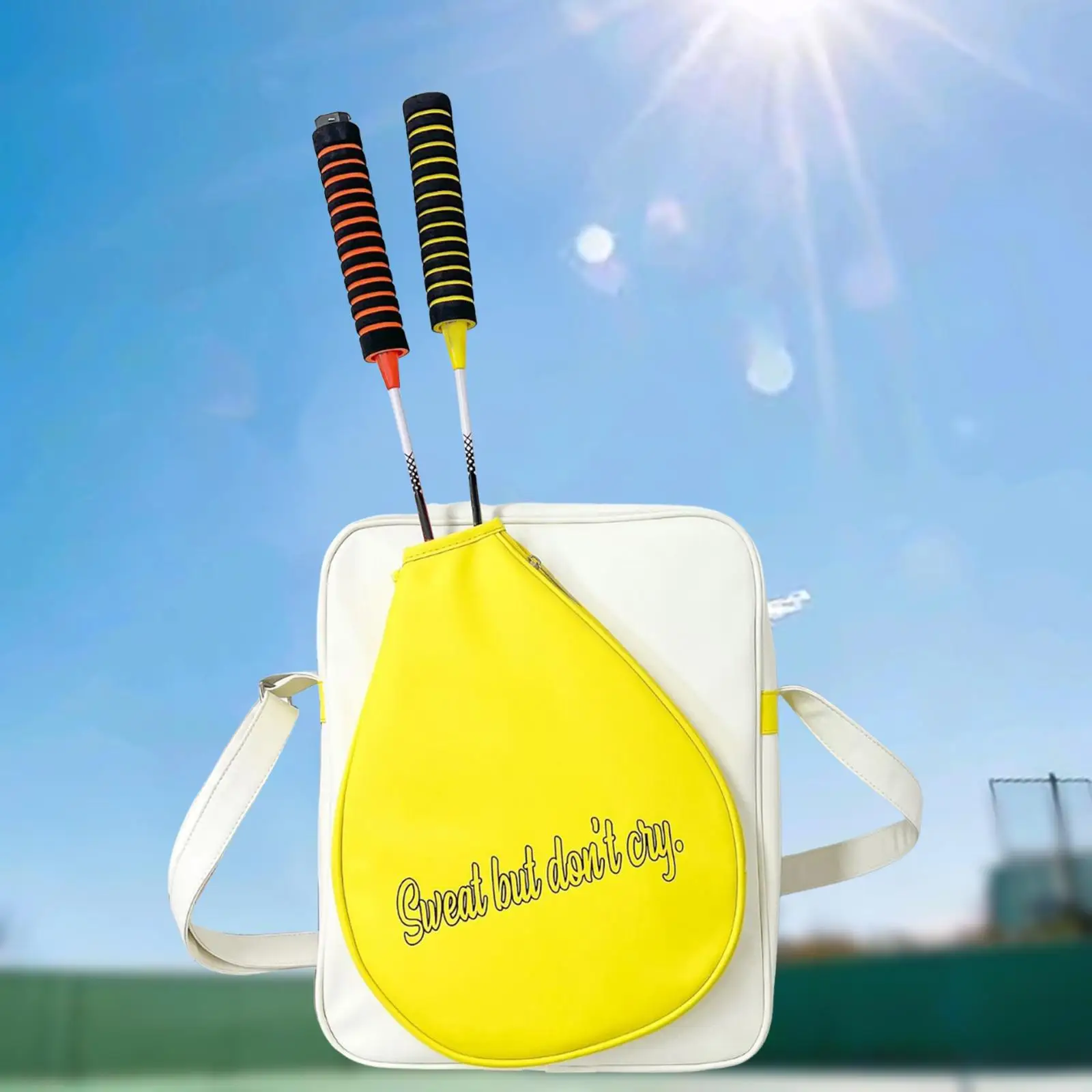 

Badminton Racket Bag Portable Shuttlecock Organizer Waterproof Crossbody Bag for Fitness Professional or Beginner Players Sports