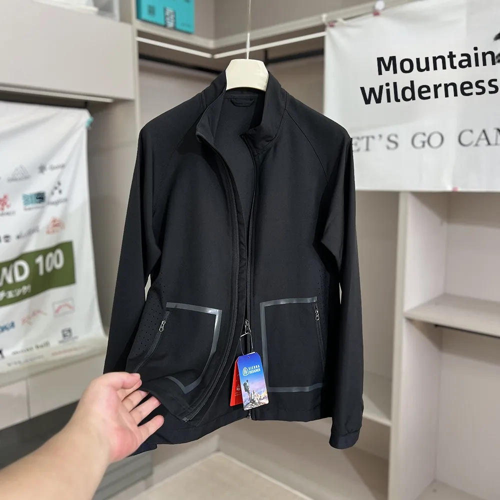 Ultra Value Laser Punched Breathable Stand Collar Jacket Women's Outdoor Sports Functional Casual Outerwear Polyester Fiber