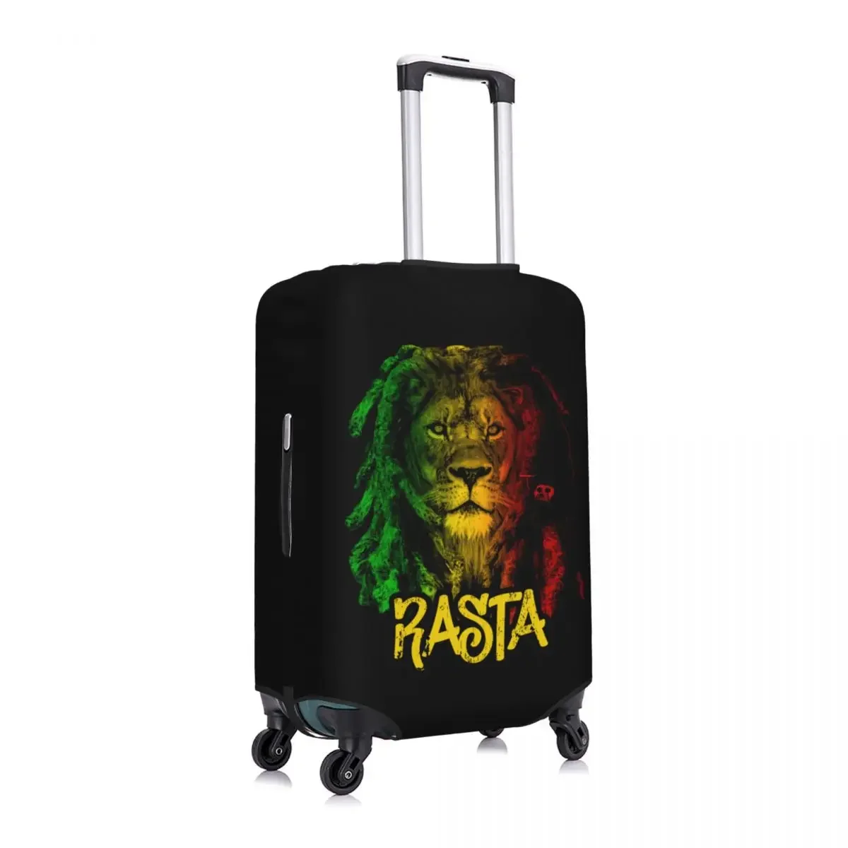 Custom Jamaica Flag Rasta Suitcase Cover Washable Jamaican Pride Travel Luggage Covers for 18-32 inch