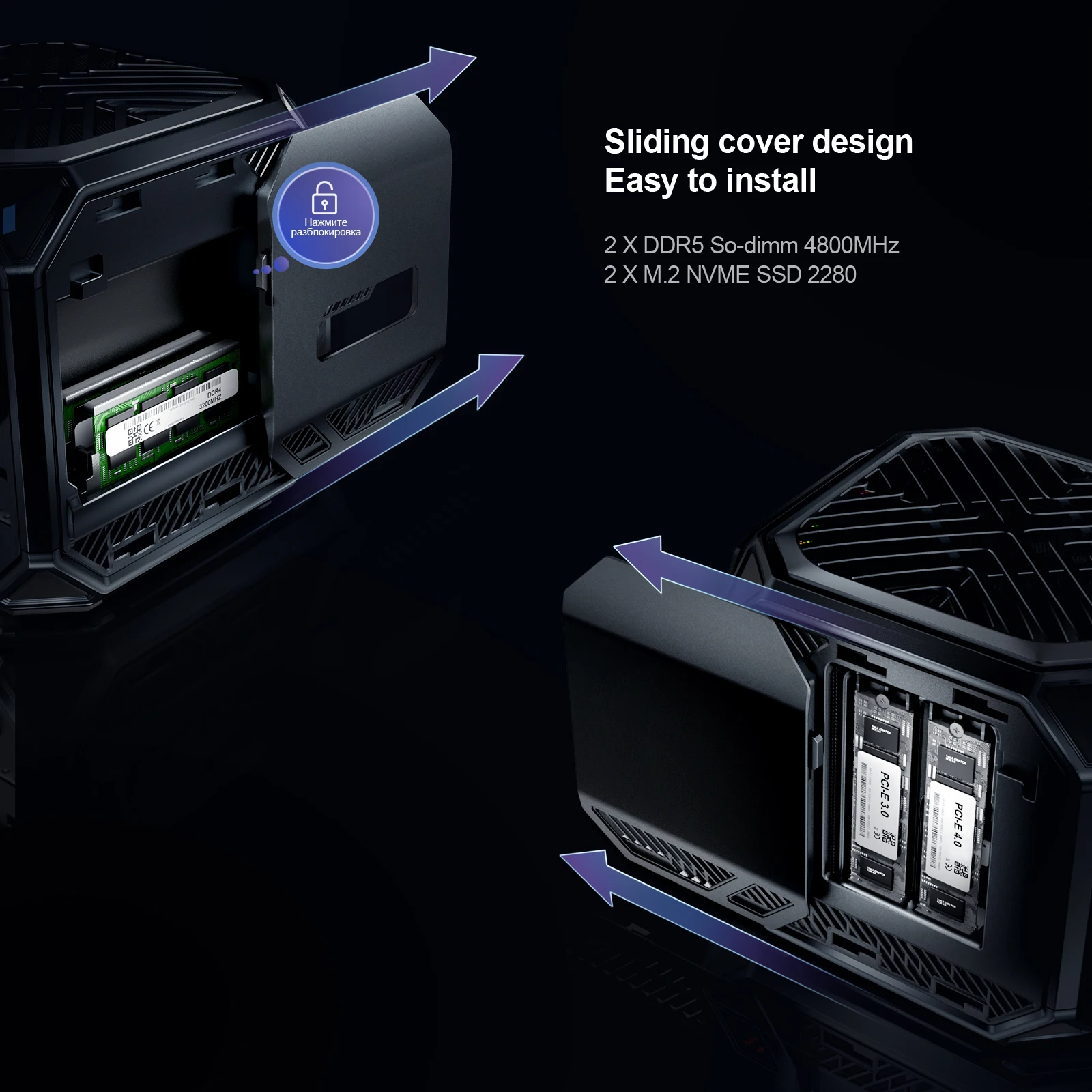 Chatreey TANK Mini PC Intel Core i9 12900H i9 13900HK con Nvidia