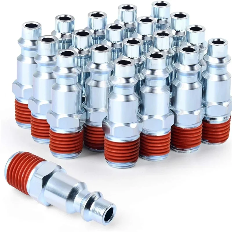 

A26F-Male Connector 20Pc 1/4 Inch External Thread Pneumatic Quick Coupling US Style Pneumatic External Thread Quick Connectors