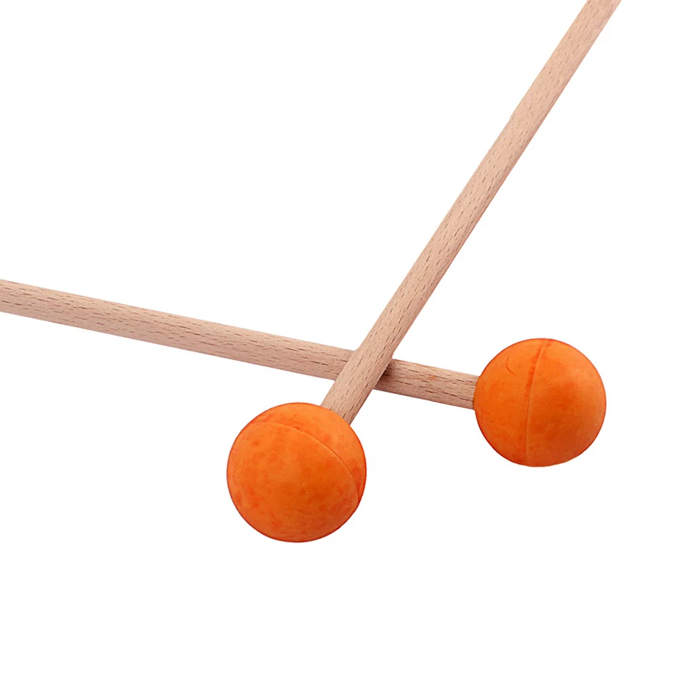 

1Pair Bell Mallet Wood Handle Rubber Head Percussion Stick for Glockenspiel Drumsticks Instrument Accessories Sky-Blue