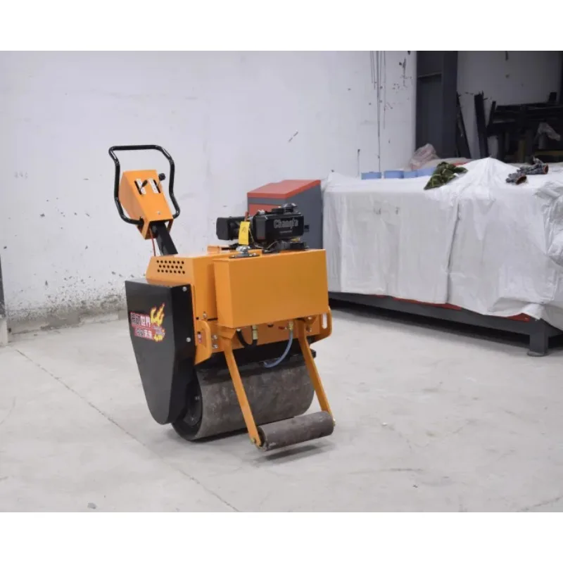 Dual Drive Dual Vibration Diesel Road Roller Handheld Small Single Wheel Road Repair Machine