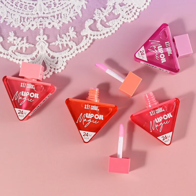 4 ألوان هلام ترطيب زيت الشفاه الشفاف الشفاه الصقيل طبطب التقشير أحمر الشفاه السائل للحصول على شفاه ناعمة وكاملة #5