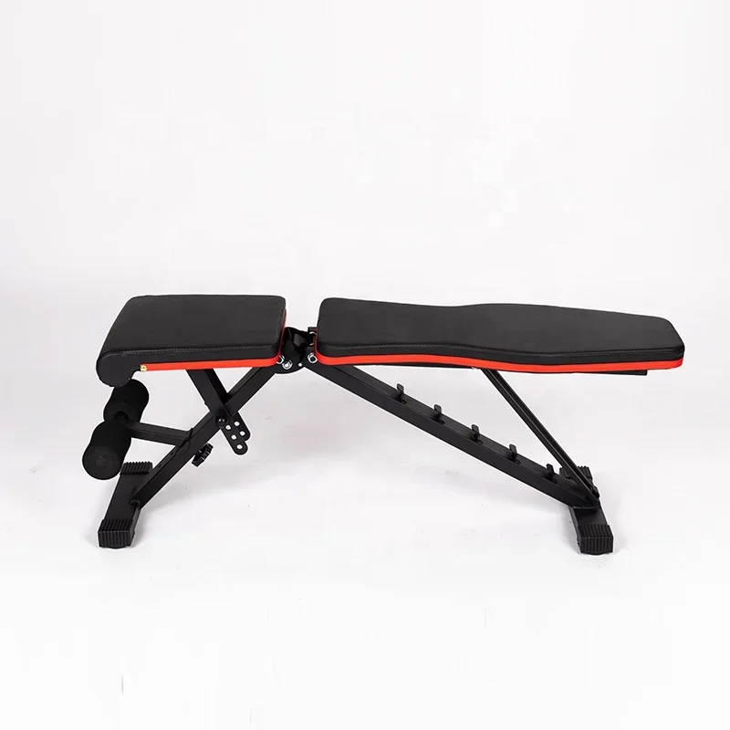 Hot Sale Folding Dumbbell Weight Lifting Bench Sit Up Home Gym Fitness Exercise Flat Adjustable Customized For Sale