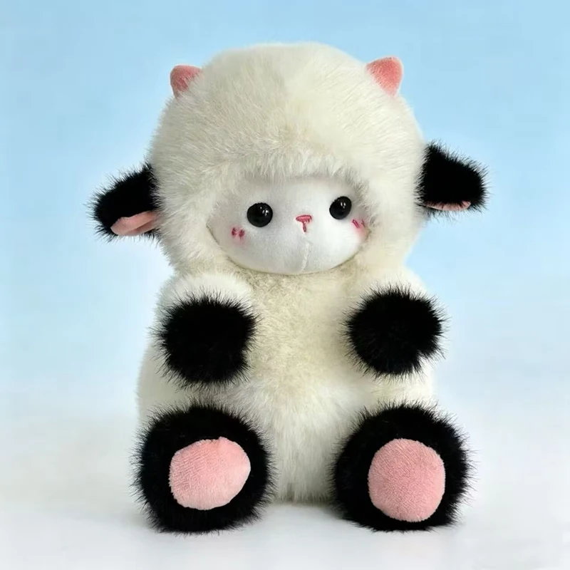 

Lovely Baby Sheep Plush Toys Cozy 22CM Fluffy Little Sheep Doll Delicate Handmade Sheep Doll Toys Pretty Gift for Child