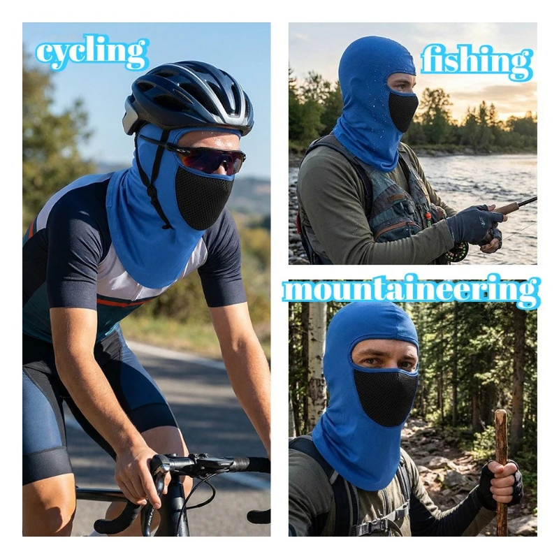 

Summer Outdoor Cycling Headband Windproof Sunscreen Face Mask Full Men's Motorcycle Sports Neck Protector Ice Silk Neck Cover
