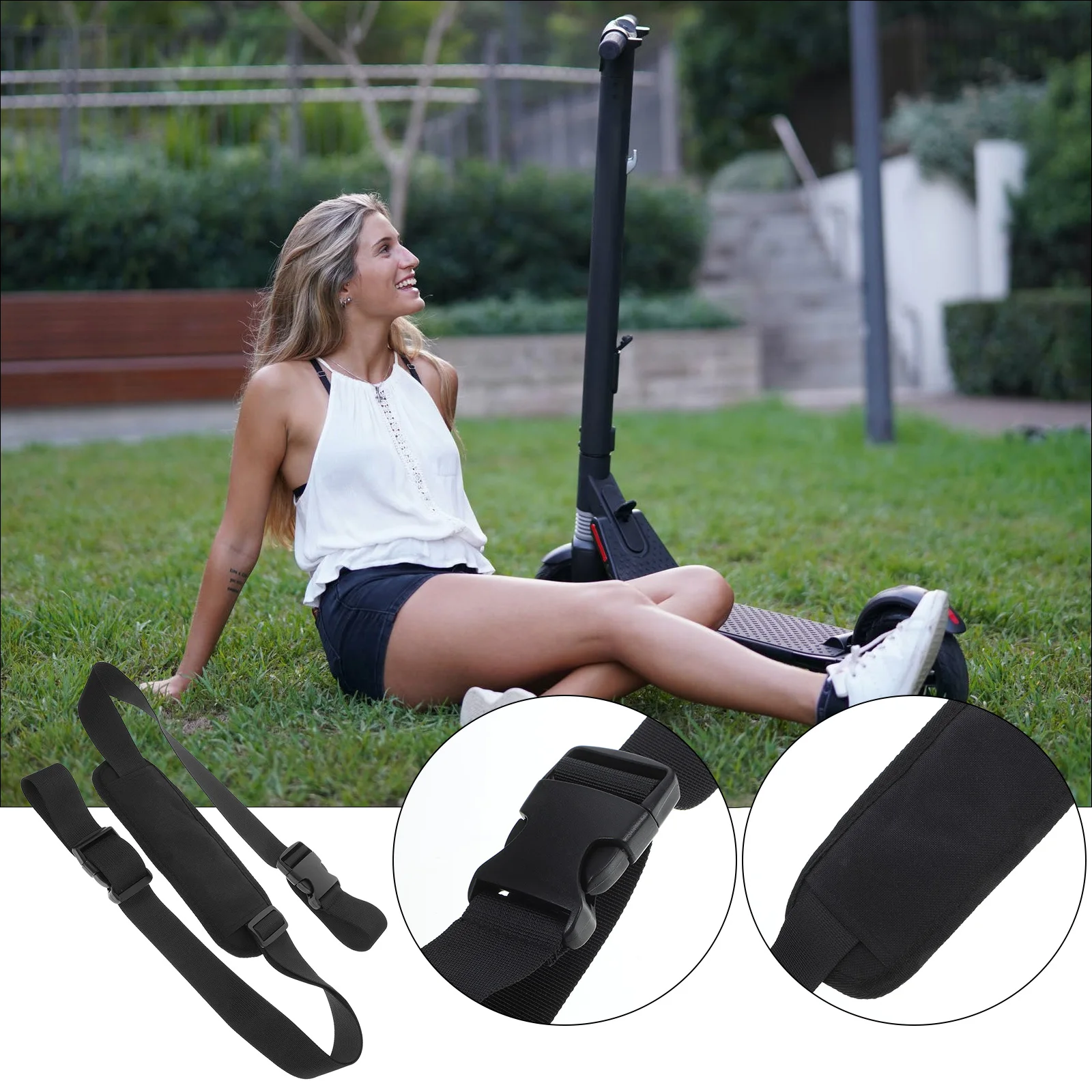 

2pcs Kick Scooter Shoulder Strap Multi-Function Heavy Duty Adjustable Belt For Lifting Scooters Folding Bikes Skateboards