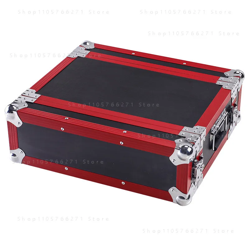1U 2U Aluminum Rack Case, Wireless Microphone Receiver Flight Case for Effects Processor, Audio Gear Storage Box