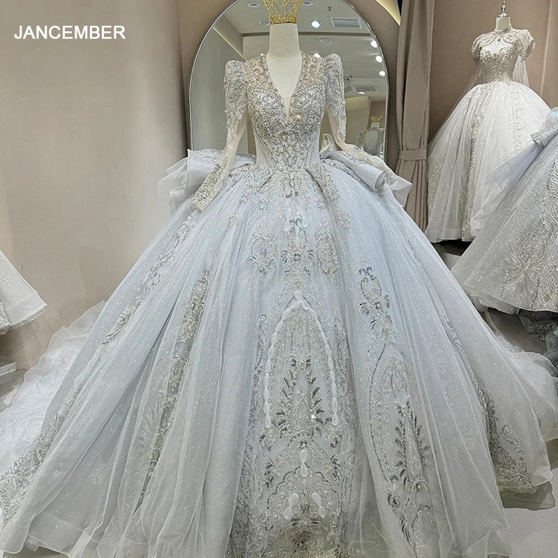 Cheap Wedding Dress Shiny Wedding Dress Classic V Neck Bridal Party Gown Ruffles Vestido De Noiva Robe De Mariee Customized